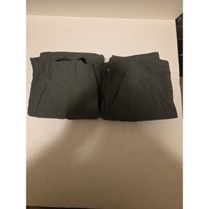 2 Pair Columbia Zip Off Convertible‎ Hiking Pants 100% Nylon Green Size 34/30